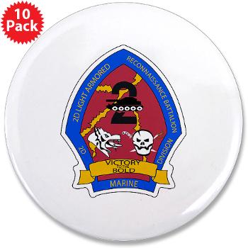 2LARB - M01 - 01 - 2nd Light Armored Reconnaissance Bn - 3.5" Button (10 pack) - Click Image to Close
